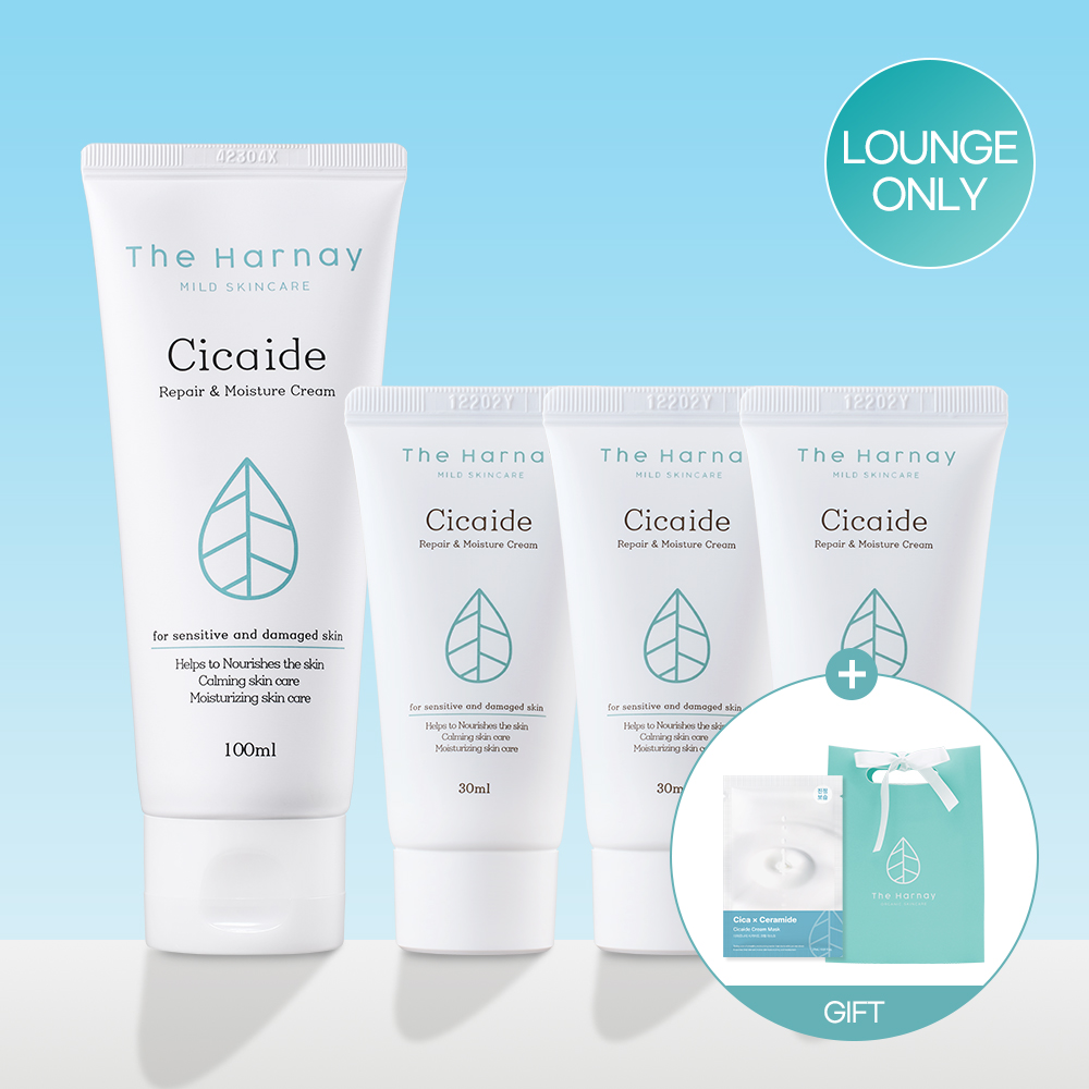[라운지] 더하르나이 시카이드 크림 100ml 1개+30ml 3개 (+시카이드 마스크팩 1매&쇼핑백 증정) - 상품 이미지
