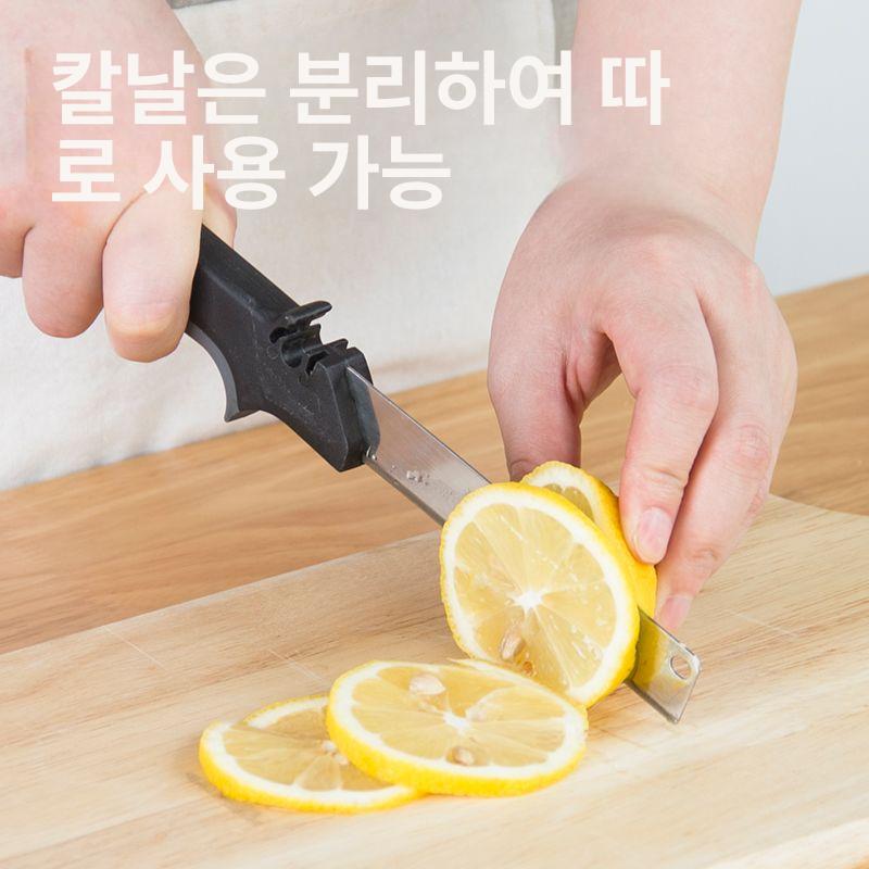 다용도 도마 가위칼 미니 스텐 주방 다기능 가위 휴대용 도마가 있는 가위 - 상세 이미지 4