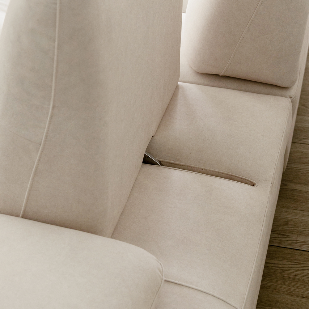 라자가구 제이드 조야 패브릭 스윙 소파 푹신한 모듈 거실 기능성 쇼파 스툴포함, 아이보리, 3인용