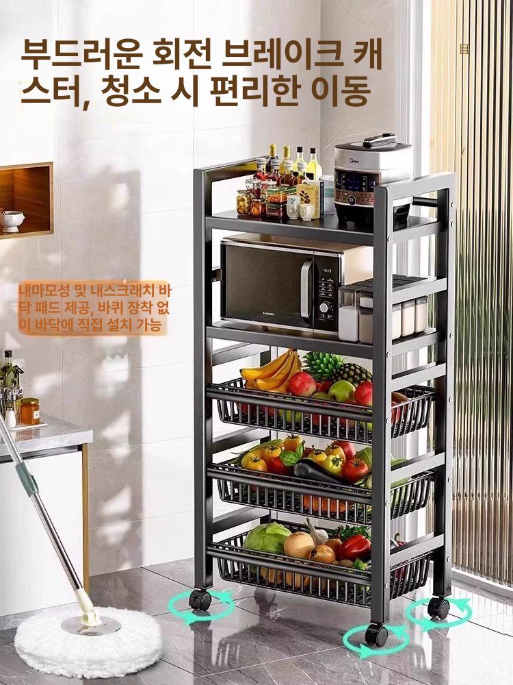 거실 정리 다기능 수납 가정용 수납장 캐비닛 서랍장 3겹 22x40X80 - 상세 이미지 4