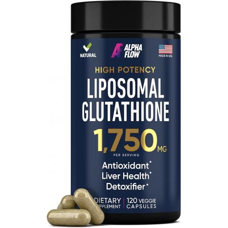 리포좀 글루타치온 보충제 1000mg + 750mg 120캡슐 비타민 C + 인지질 항산화 복합체가 함유된 글루타치온 리포좀 - 메인 이미지