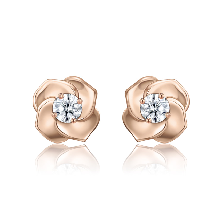 14k 제인로즈 귀걸이 기념일 선물 금 여자 귀걸이