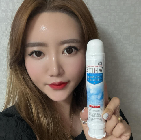 투스홀 펌핑 치아 미백 치약 누렁니 잇몸 화이트닝 임산부 입냄새 무 불소 80g, 1개 - 상세 이미지 5
