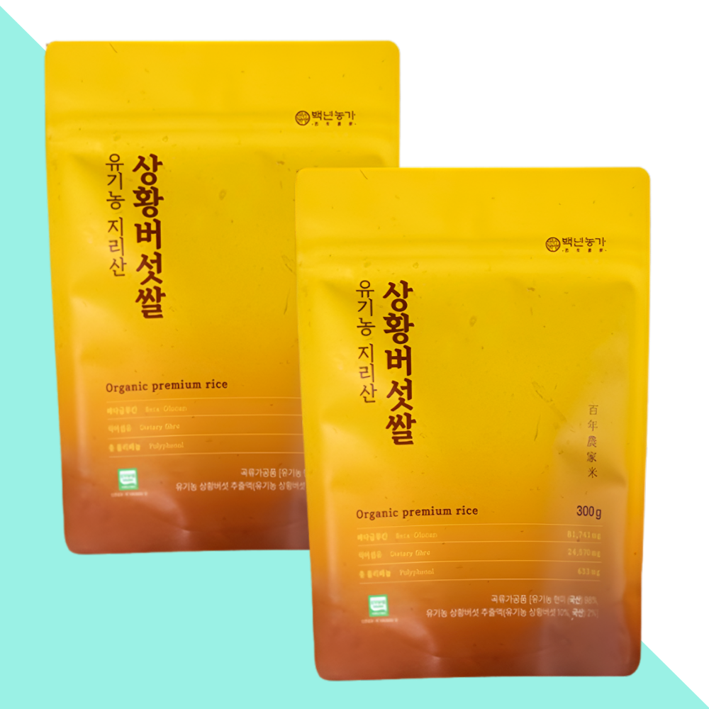 백년농가 상황버섯쌀 저당쌀 상황버섯 식이섬유 300gX2개 - 메인 이미지