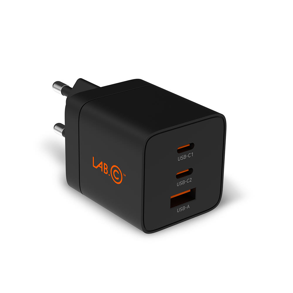 랩씨 C타입 초고속 충전기 65W 3포트 멀티 충전 어댑터 블랙