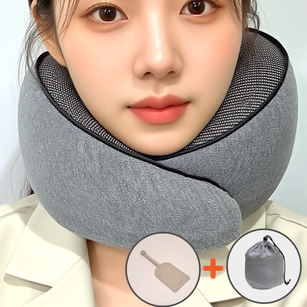 인터리더 여행용목베개 기내용 비행기 휴대용 승무원 기내 목베개 - 상품 이미지