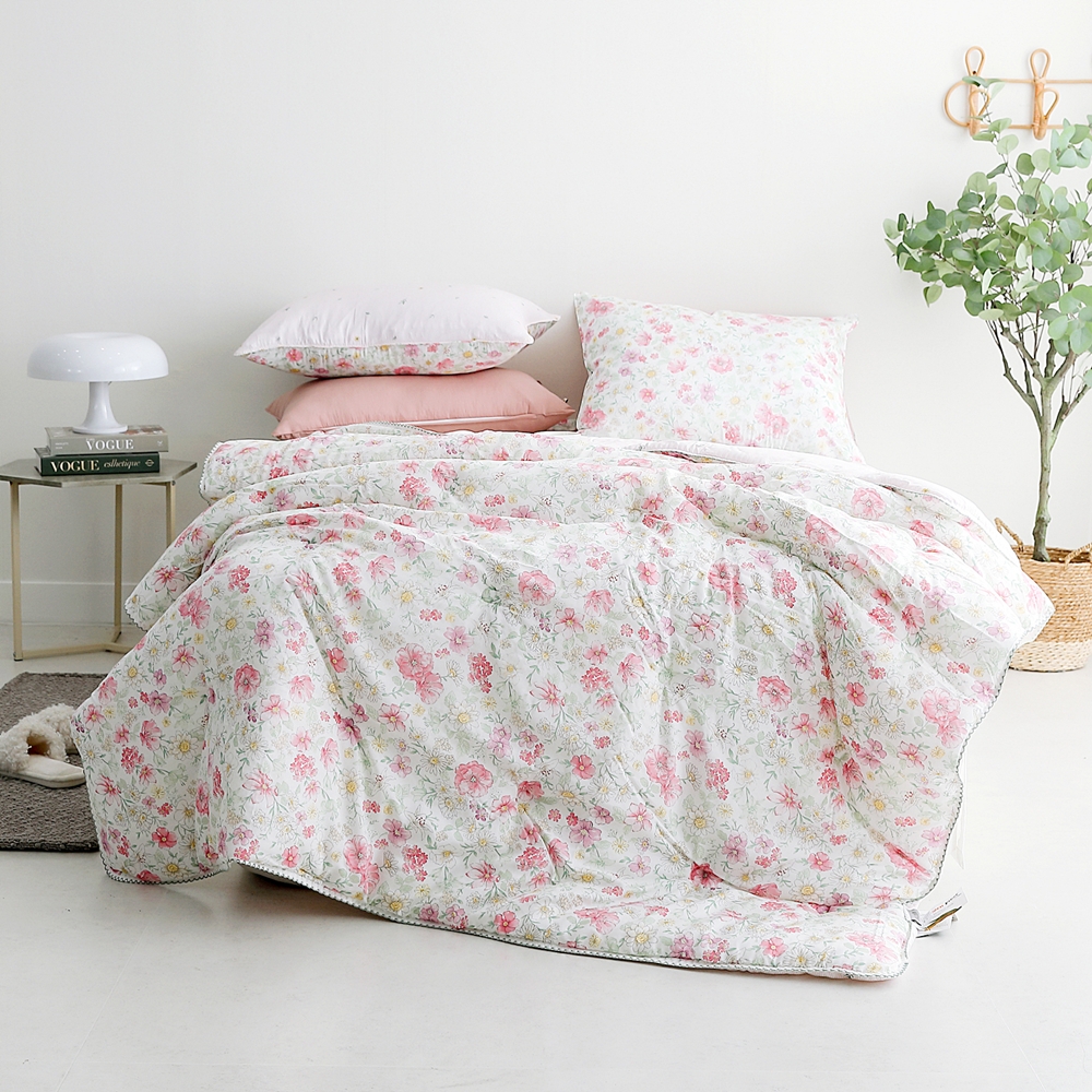 나라데코 100% 모달 차렵이불 플라워 꽃 간절기 이불 SS