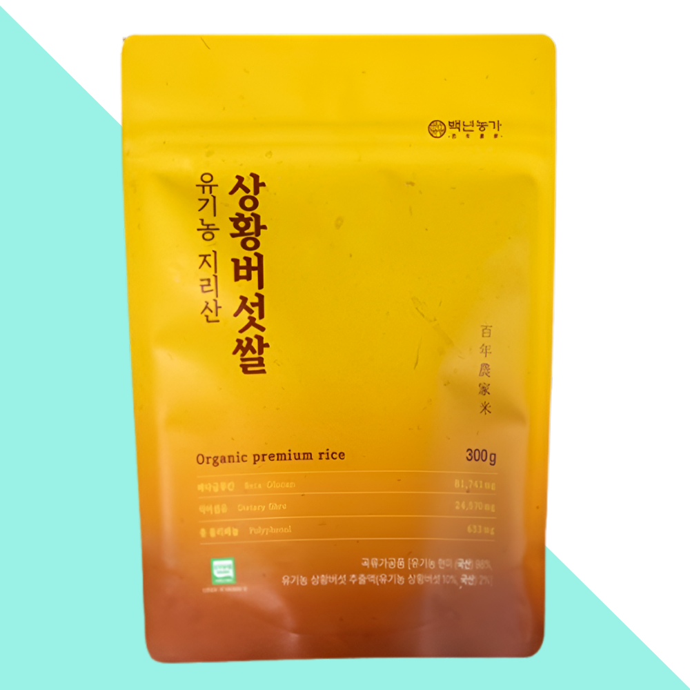 백년농가 상황버섯쌀 저당쌀 상황버섯 식이섬유 300gX1개 - 메인 이미지