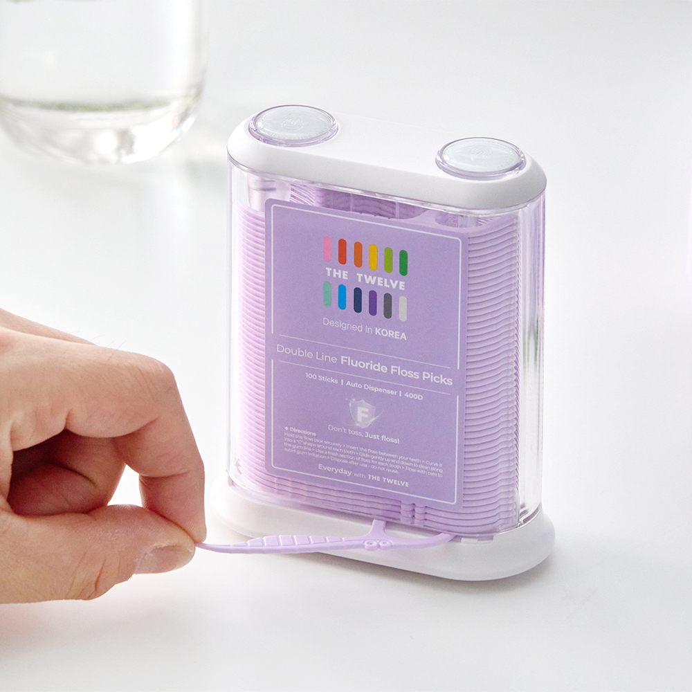 더트웰브 일회용 치실 Y형 100개입 불소 디스펜서 제품 이미지