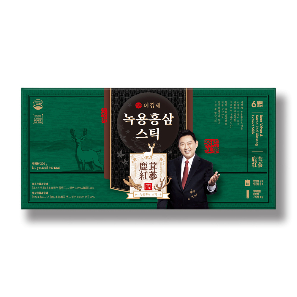 추석선물 2+1 l 추석특가 l 이경제 녹용홍삼스틱 10g 30포 - 상품 이미지