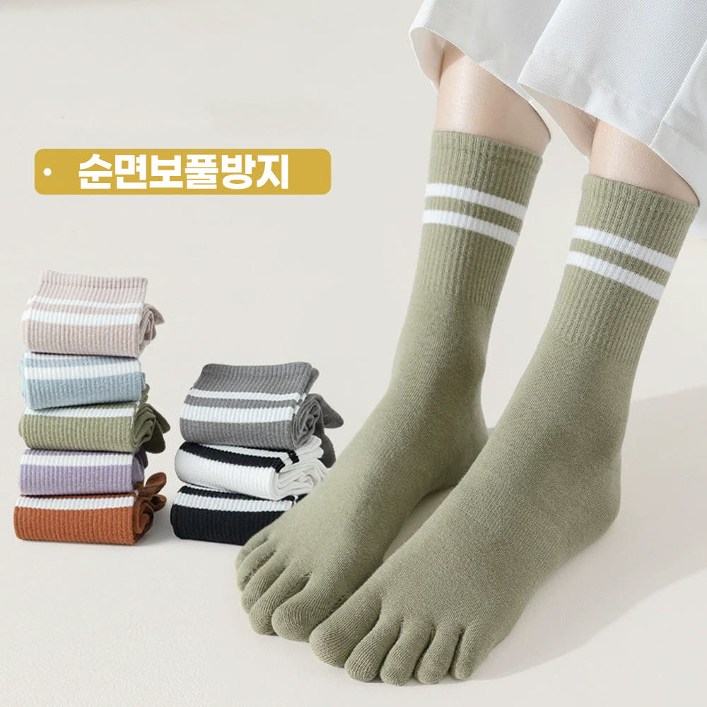 더바디시크릿 하루양 여성 중목 발가락 양말 8족세트 - 최저가 19,700원