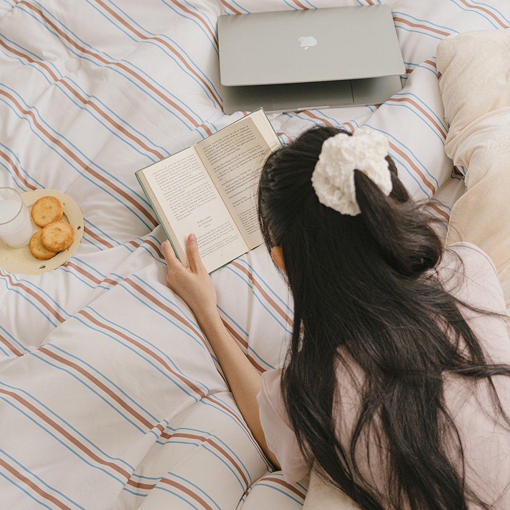 바자르 윈터빌리지 먼지없는 극세사 양면 겨울 차렵이불 SS