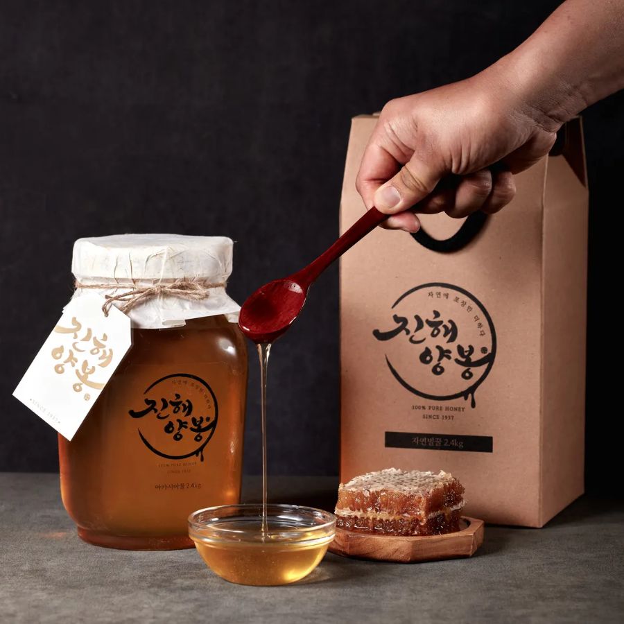 진해양봉 프리미엄등급 벌꿀 국산 아카시아꿀 2.4kg 답례품 꿀 선물 세트 이미지 4