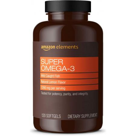 Amazon Elements Super Omega-3 EPA  DHA Omega-3 fatty acids (1280 mg pe - 상품 이미지