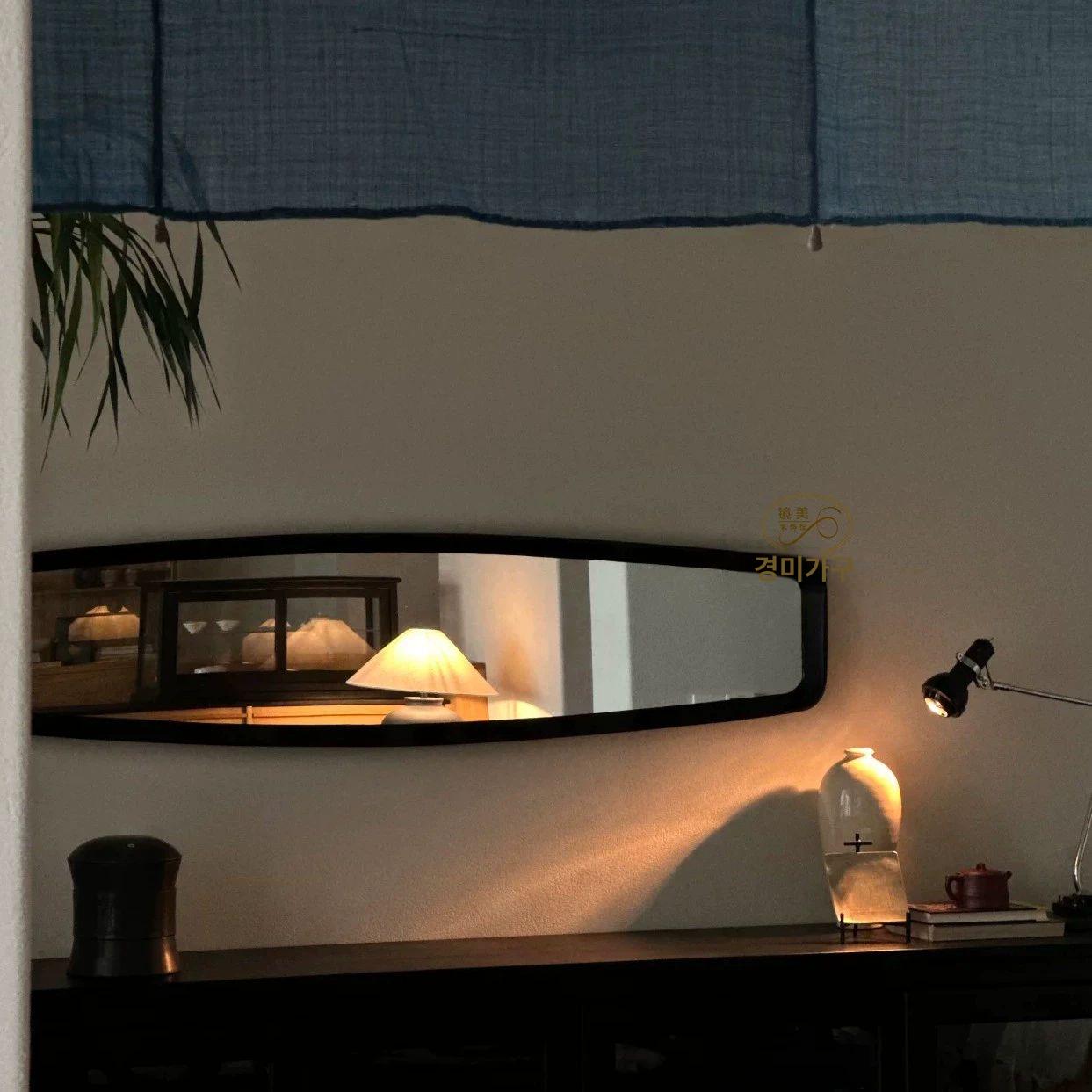 사각 벽거울 우드 화장대 벽장식 현관 카페 대형 반신 인테리어 파우더룸 35x160CM 기타 아니오 - 상세 이미지 4