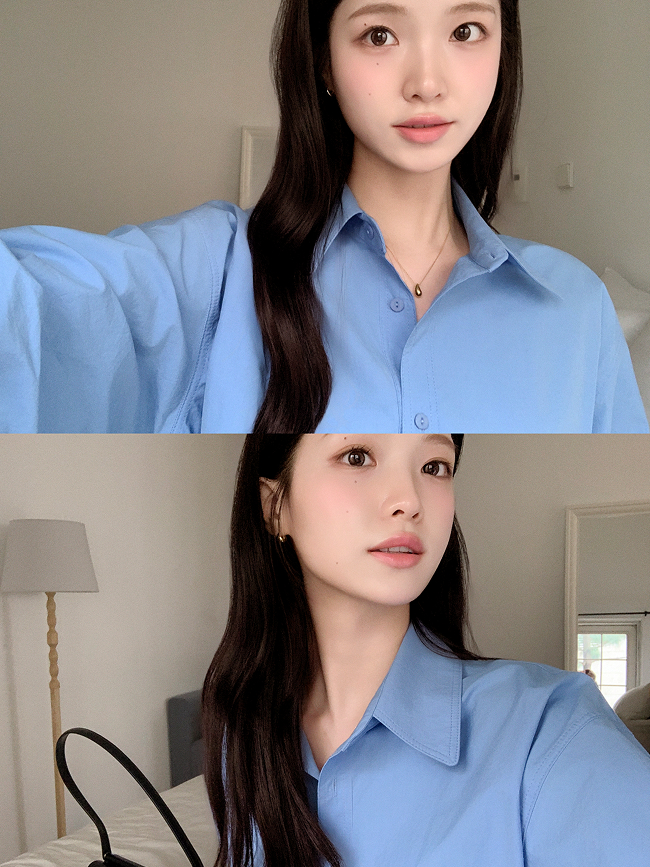 루즈핏 베이직 셔츠 bs8417 - 상세 이미지 5