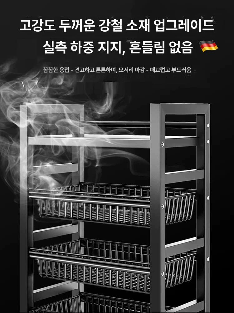 거실 정리 다기능 수납 가정용 수납장 캐비닛 서랍장 3겹 22x40X80 - 상세 이미지 2