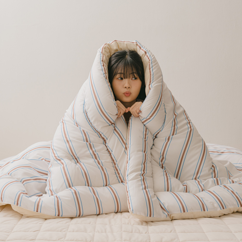 바자르 윈터빌리지 먼지없는 극세사 양면 겨울 차렵이불 SS