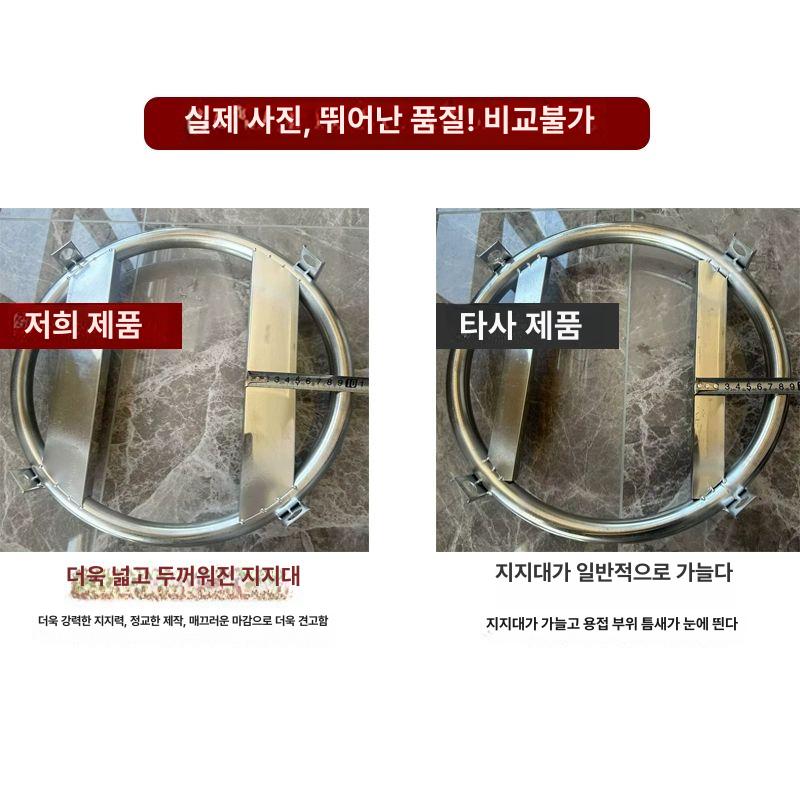 원형 운반카 육수통 끌차 용기 운반차 지름 소쿠리 운반구 이동식 푸시 높이 증가형 50cm 직경 바퀴통 - 상세 이미지 4