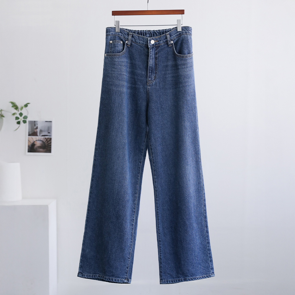 솔트린 캣워싱 간절기 세미와이드 데님 팬츠 - 상세 이미지 2