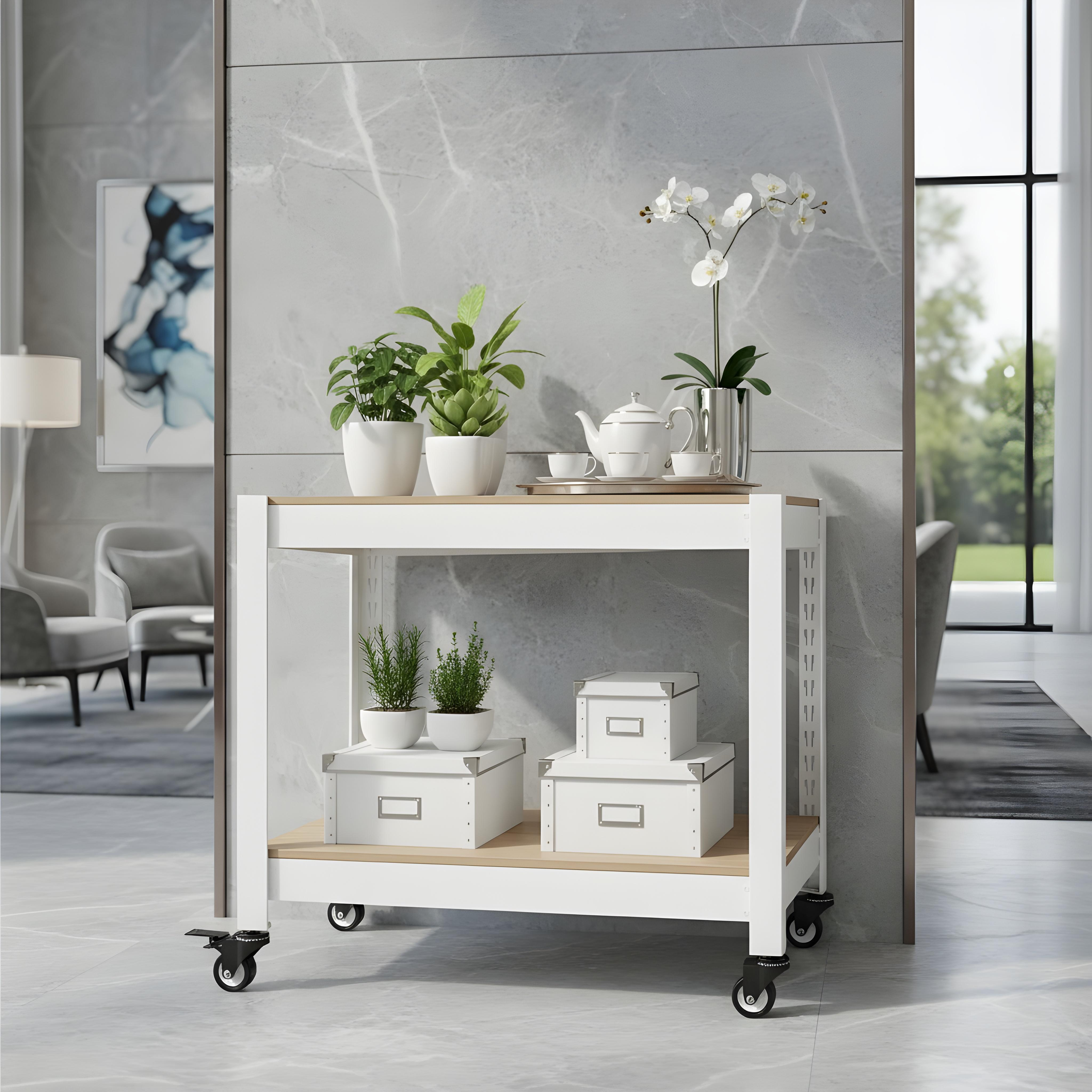 바퀴선반 바퀴달린 선반 이동식 트롤리 2단 세탁실 수납장 틈새 북카트 300300600