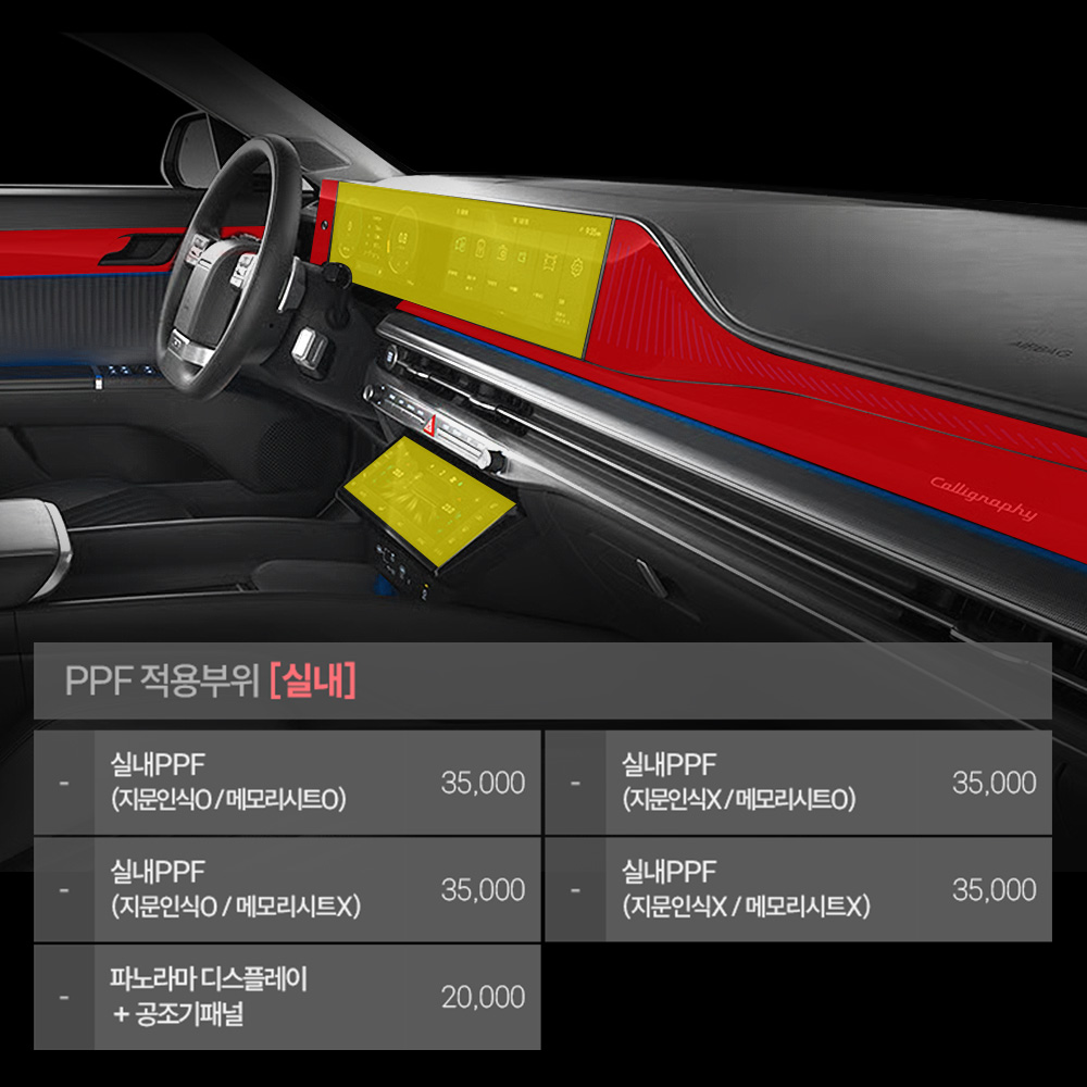 디 올 뉴 그랜저 GN7 PPF필름 헤드라이트 데일라이트 전방센서 부분구매 저스트쉴드