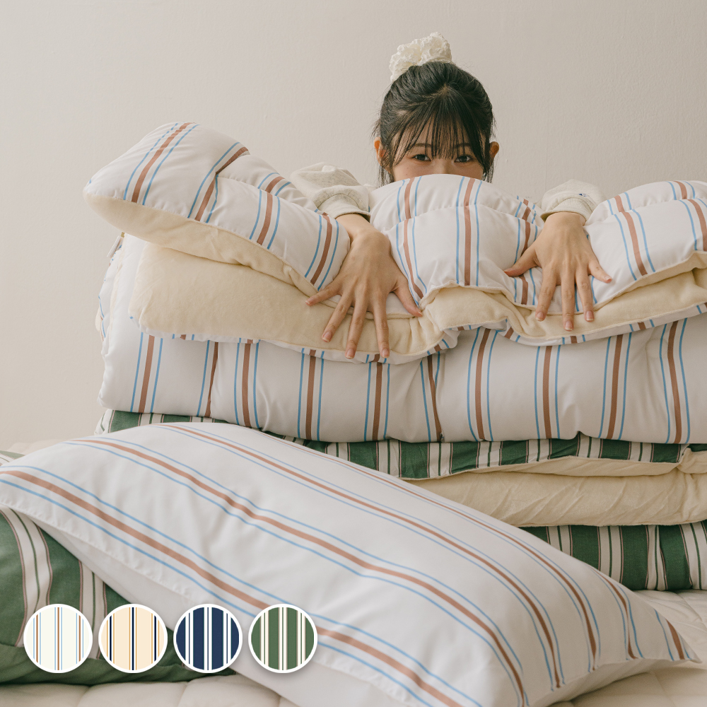 바자르 윈터빌리지 먼지없는 극세사 양면 겨울 차렵이불 패드세트 SS