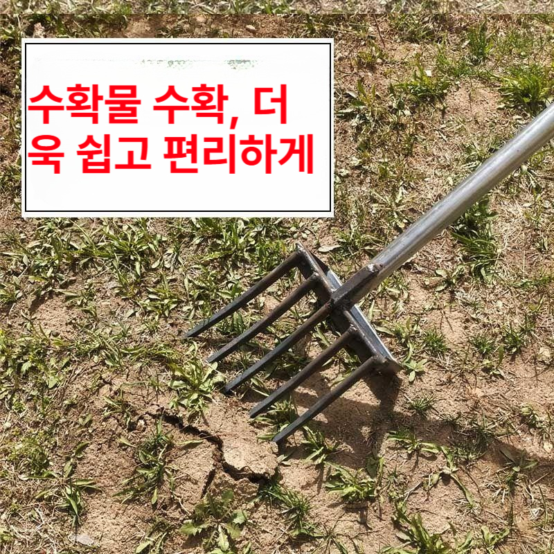 삽쇠 곡갱이 도라지창 포크 로타리 삽 쇠갈퀴 마늘 쟁쇠 농사 내구왕 넓은 발판 5톱 T핸들 일체형 - 상세 이미지 2