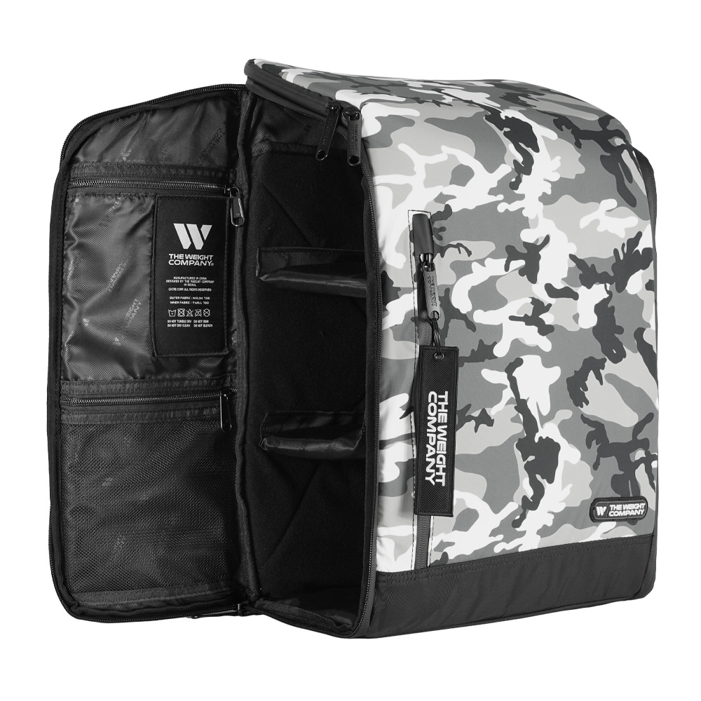 더웨이트컴퍼니 헬스 백팩 가방 칸막이 수납 빅 큰 사이즈 운동 여행 용 블랙 카모