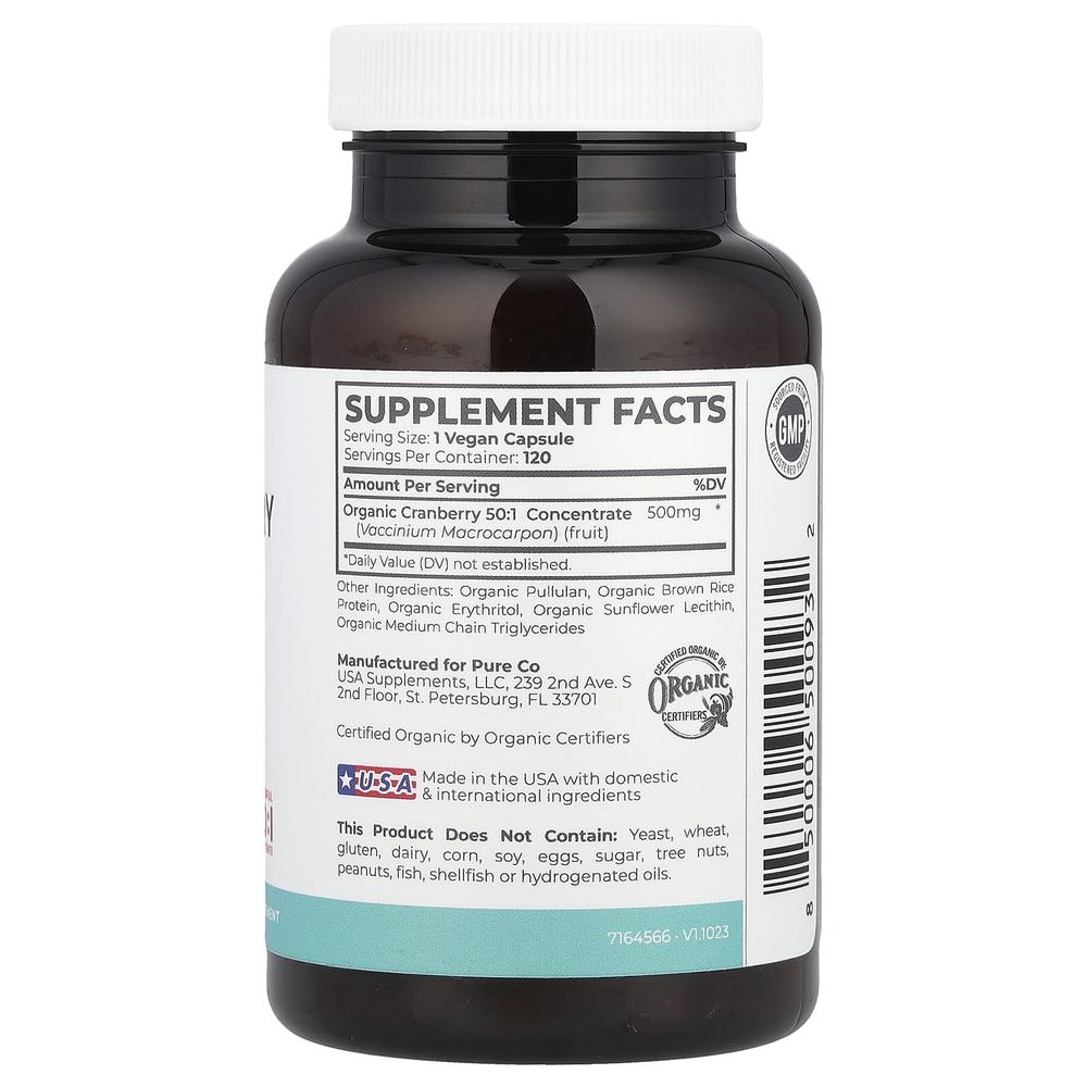 퓨어코 크랜베리 농축 25000mg 120정 - 상세 이미지 2