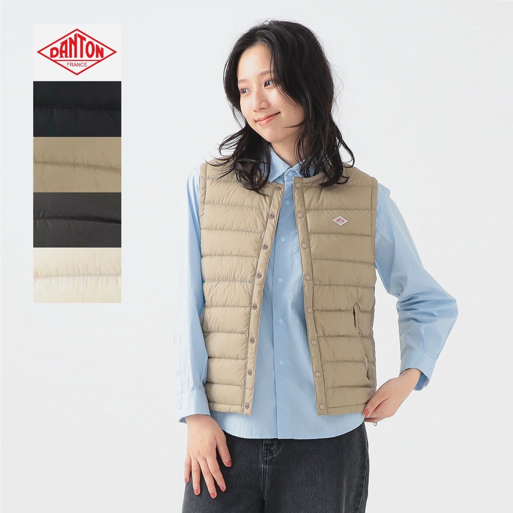 단톤 이너 다운 크루넥 베스트 여성 패딩조끼 DT-A0002RRT BEIGE M