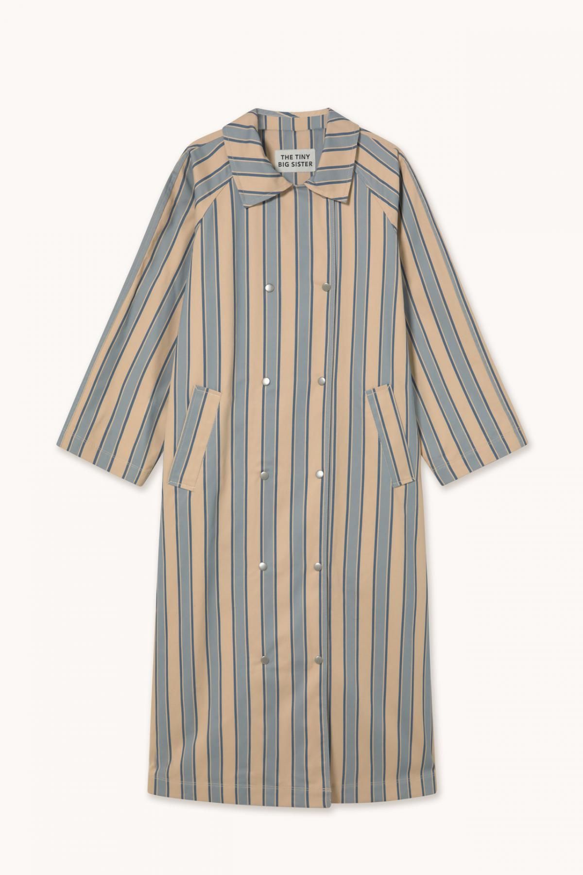 타이니코튼 다크바닐라 스트라이프 롱 트렌치코트 AW25-753R01 ONE COLOR - 상품 이미지