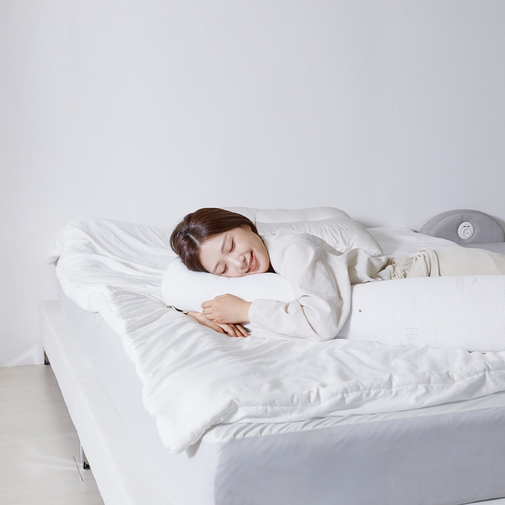 하우스터 바디필로우 천연 라텍스 원형 대형 롱쿠션 안고자는 긴베개 100cm