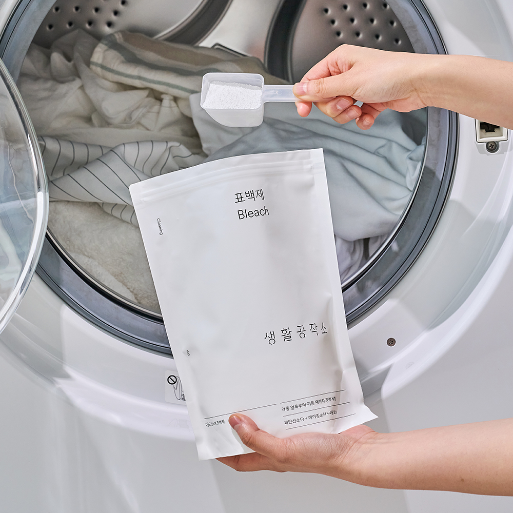 생활공작소 산소계표백제 흰옷 얼룩제거제 누런때 와이셔츠목때 - 상세 이미지 4