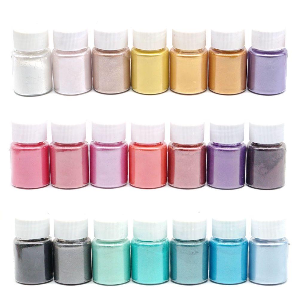 도예용 펄 파우더 물감 도자기 안료 채색 색화장토 도교 소재 공예 펄블루그린 25ml - 상품 이미지