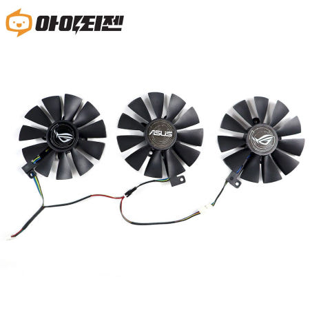 ASUS 아수스 RX480 RX580 RX590 ROGSTRIX GAMING 그래픽카드 팬 수리 교체 쿨러 FDC10U12S9-C