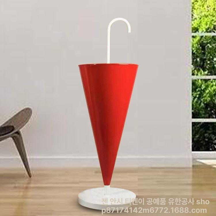 골드 우산꽂이 우산모양 현관 철제 북유럽 수납 럭셔리 모던 레드 - 상세 이미지 4