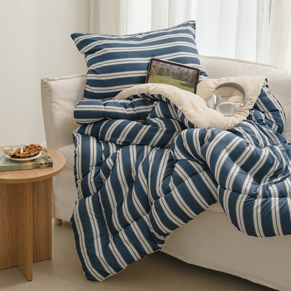 바자르 윈터빌리지 먼지없는 극세사 양면 겨울 차렵이불 SS