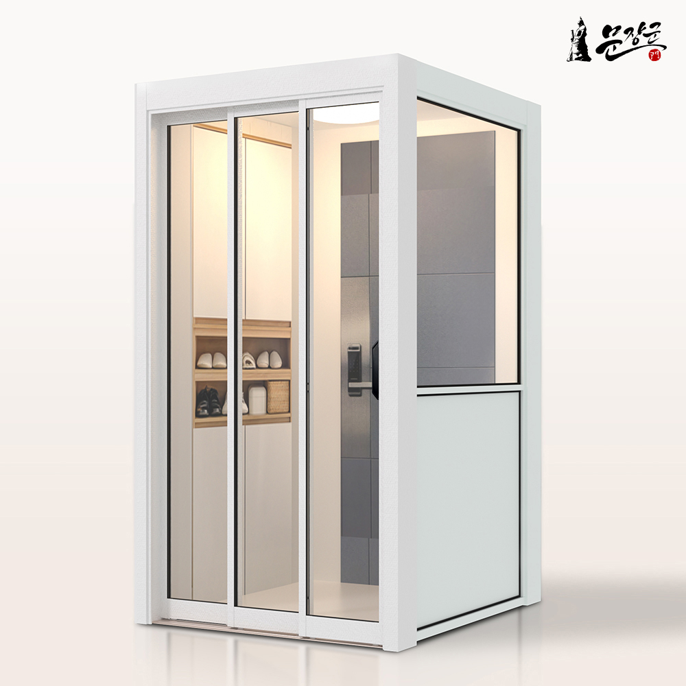 가벽파티션 3연동ㄱ자중문 시공설치 아파트 현관중문/스탠다드 울트라슬림 전창