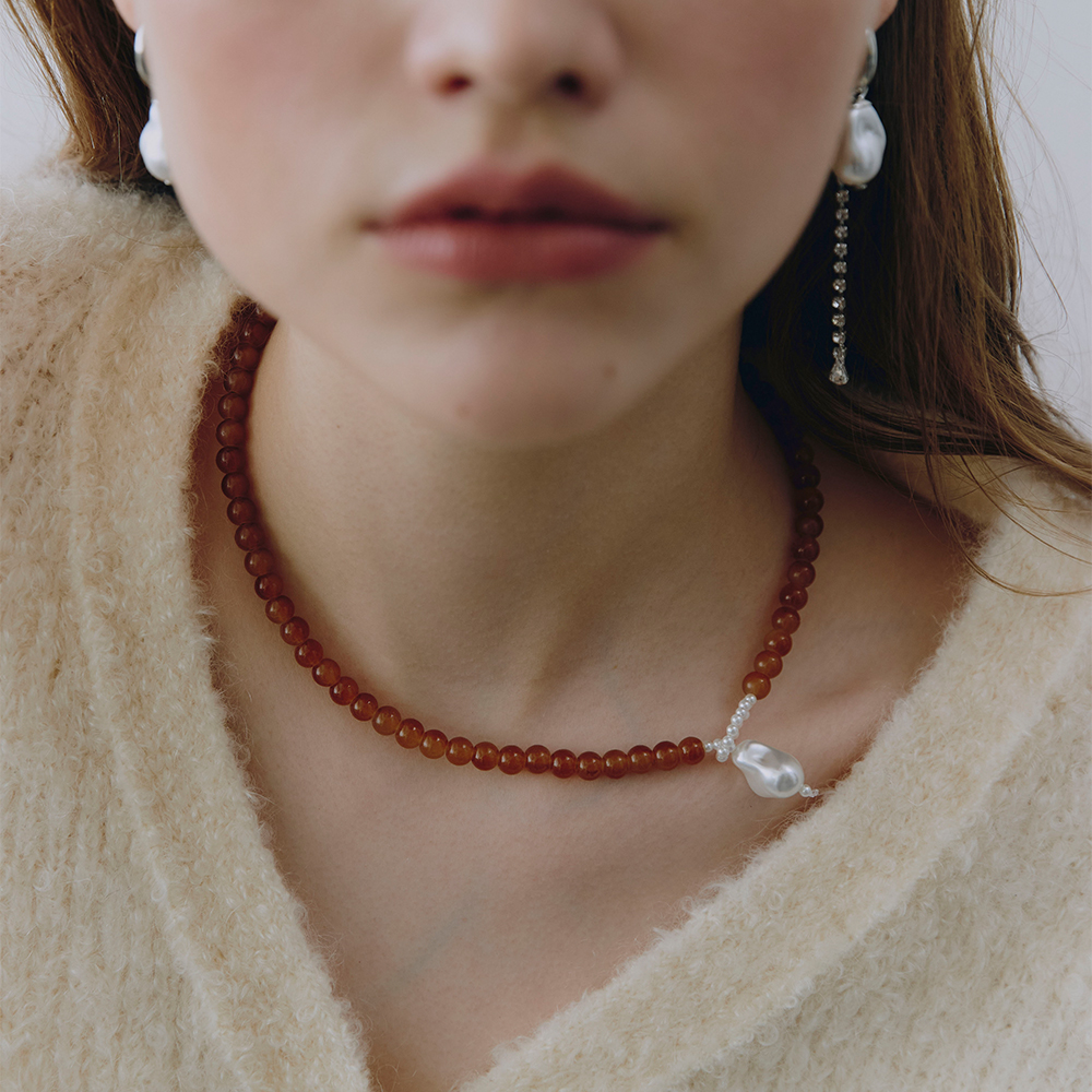 [빈티지헐리우드]Sienna Baroque Pearl Necklace_VH2579NE006M - 상세 이미지 3