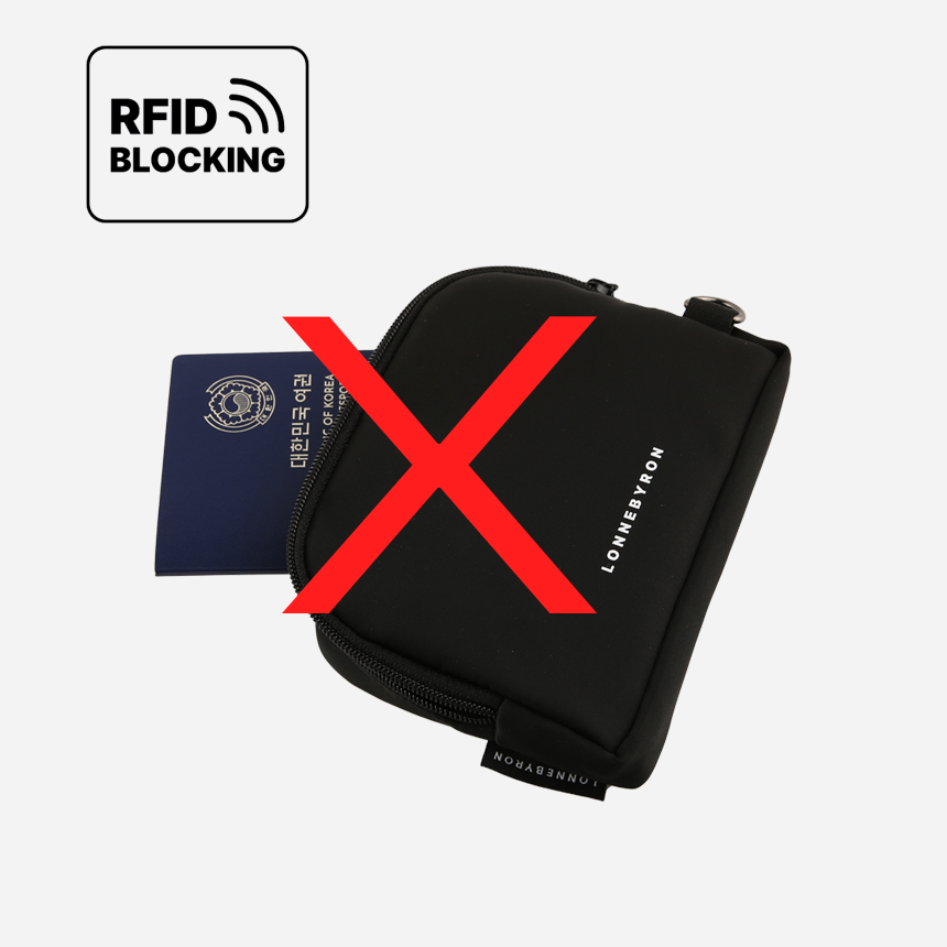 론네바이론 타코야키 RFID 스캔 차단 미니 파우치 이미지 2