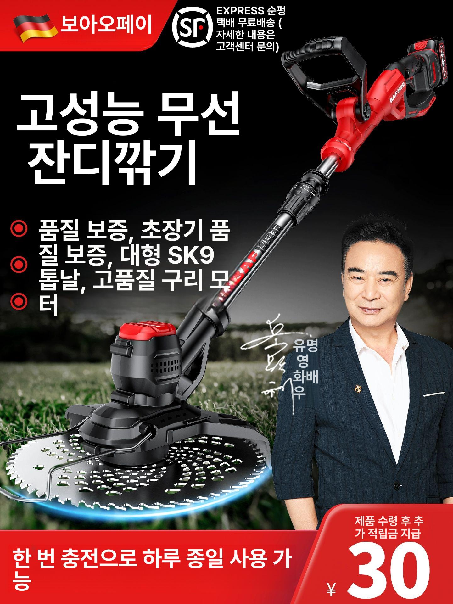 무선 제초기 벌초 예초기 전정기 예취기 깎는 잡초 잔디 잡초제거 제초 4280W 628TV C - 상세 이미지 2