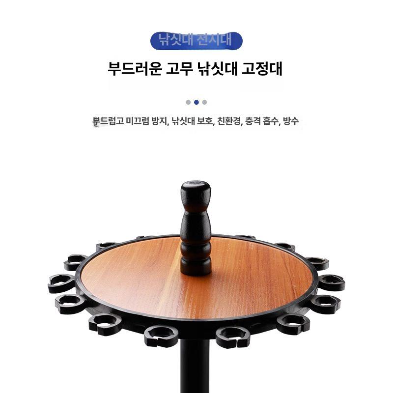 낚시대 보관대 전시대 장식대 꽂이 로드랙 선반 진열대 바퀴달린 로드스탠드 낚시거치대 원형 낚싯대 거치대 A - 상세 이미지 5