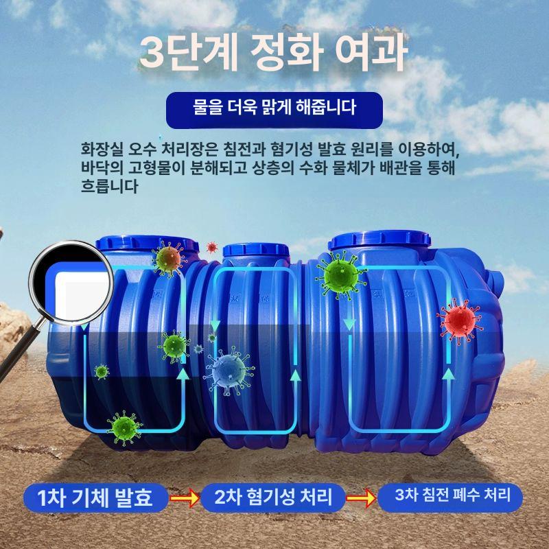 FRP 정화조 탱크 농막 슬러지 주택 간이 가정용 단독 하수 오물 배수 단층 0.3m3 2인 없음 - 상세 이미지 5