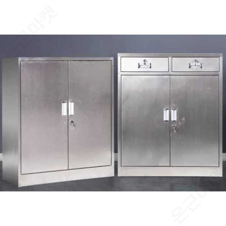 [해외]스테인리스 보관함 수납함 양문형 병원 약국 1mm 양동이 하나와 문 하나 201