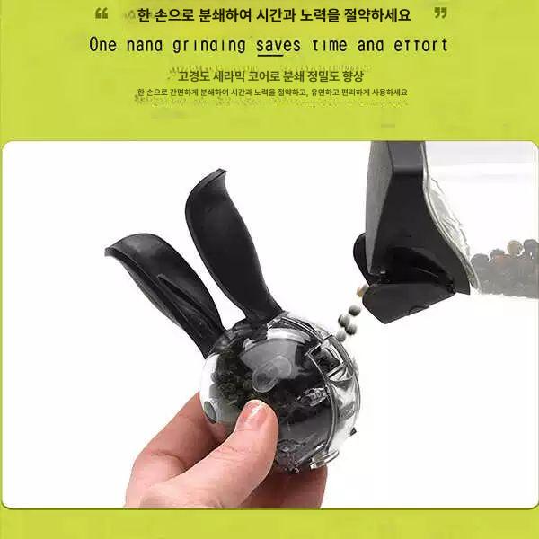 깨 갈이 수동 양념 양념통 소금 아스벨 통그라인더 절구 조리도구 참통 다지개 수수픽 토끼 머리 그라인더 컬러 박스 포함 - 상세 이미지 3