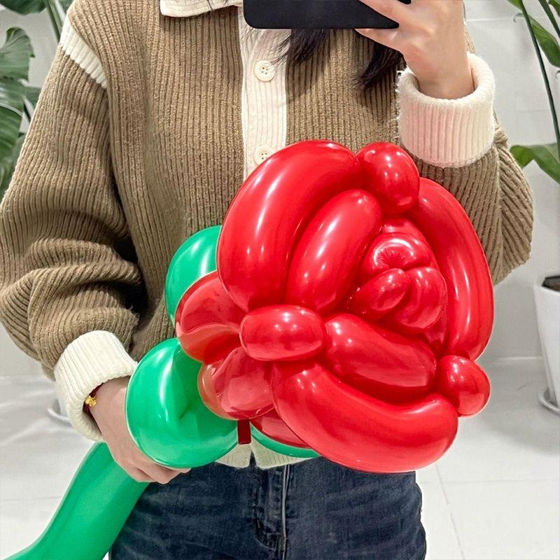 거대한 장미 대형 생일선물 결혼 고백 높이 조화 웨딩 배경 인테리어 플라워 청혼 패키지 중형 장미꽃 재료세트 1송이 높이 1m - 상세 이미지 4