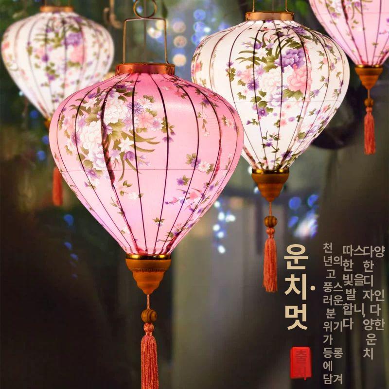 베트남조명 등불 중국식 야시장 홍등 랜턴 축제 행잉 12인치 다이아몬드 레드 수선화 23 - 상세 이미지 2