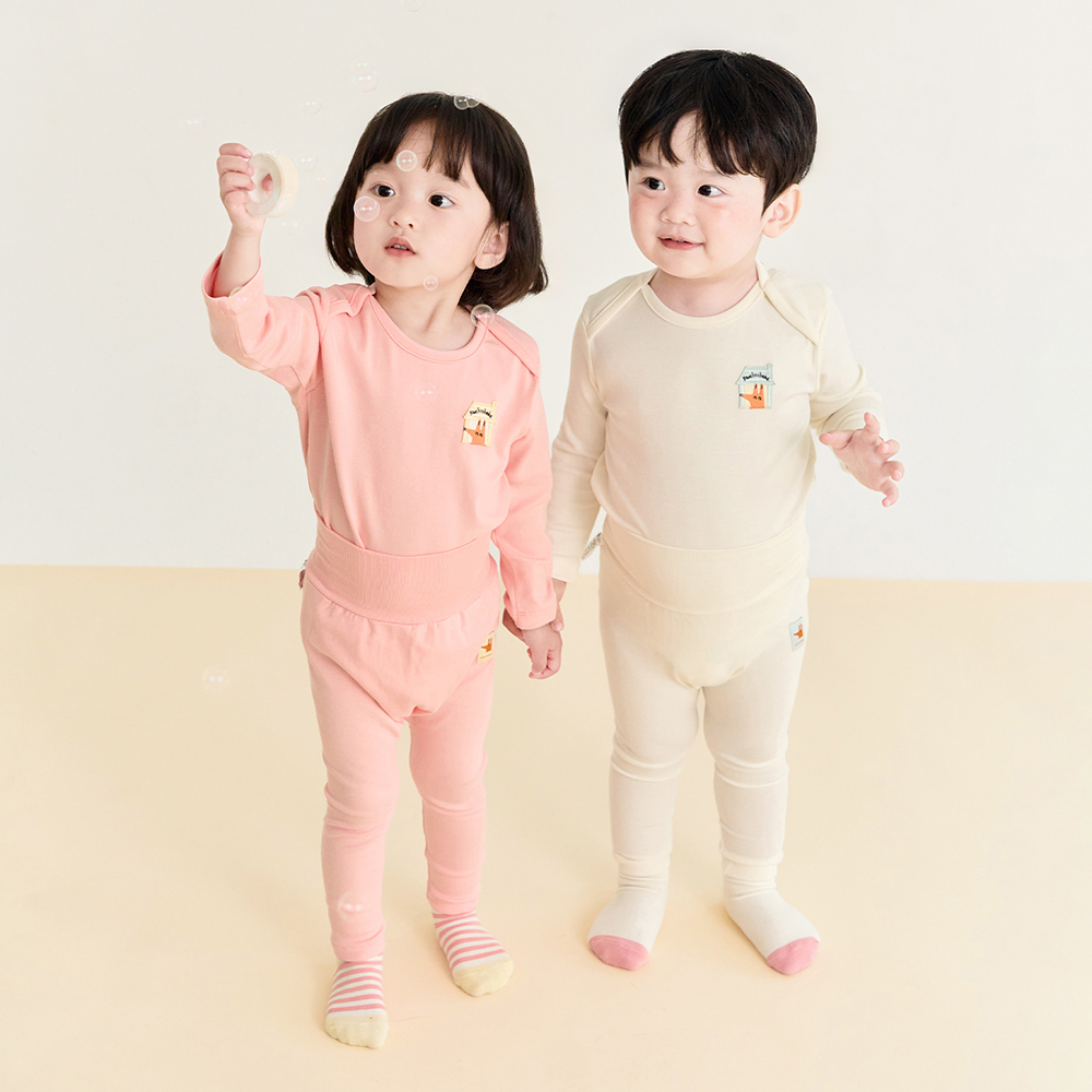 [밤부베베] 베이직 폭스 긴팔 상하복(배앓이방지/3개월~3세) - 상세 이미지 3