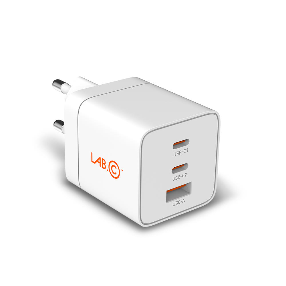 랩씨 C타입 초고속 충전기 65W 3포트 멀티 충전 어댑터 화이트